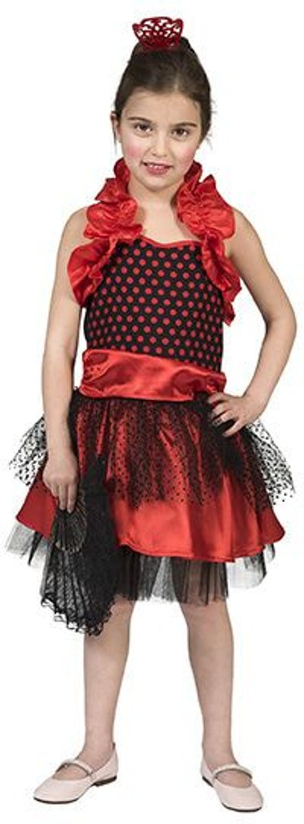 Spaans & Mexicaans Kostuum | Valencia Chica Carmen | Meisje | Maat 152 | Carnaval kostuum | Verkleedkleding